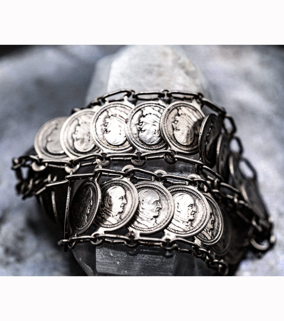 1958 John XXIII Vatican Silver Coin Bracelet