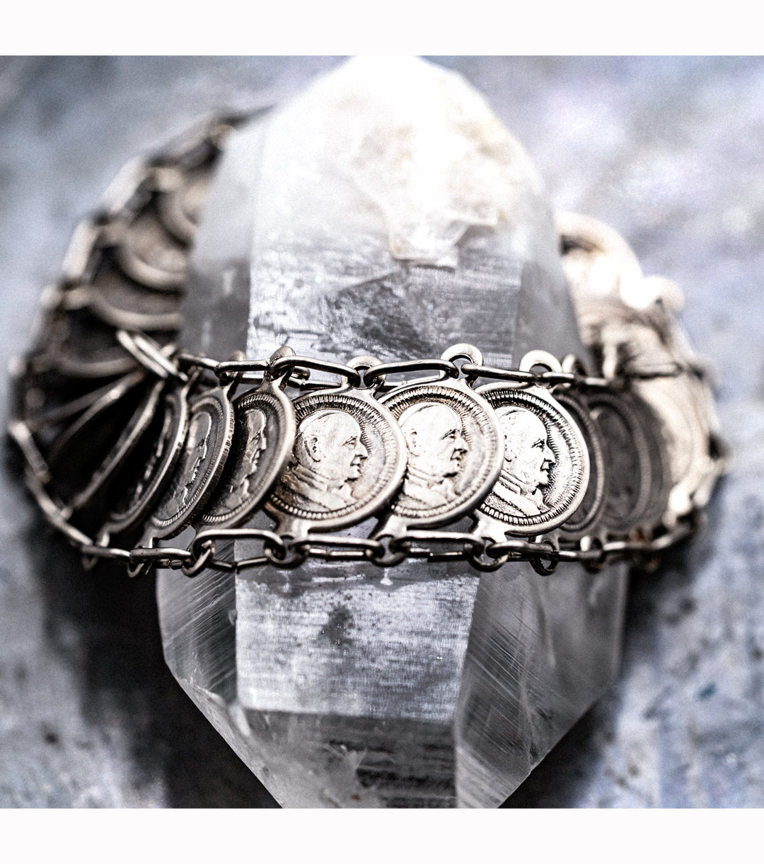 1958 John XXIII Vatican Silver Coin Bracelet