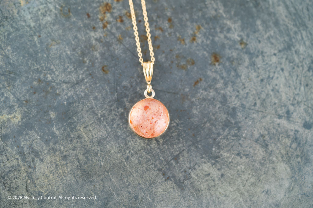 Strawberry Moon 12MM Sunstone Necklace