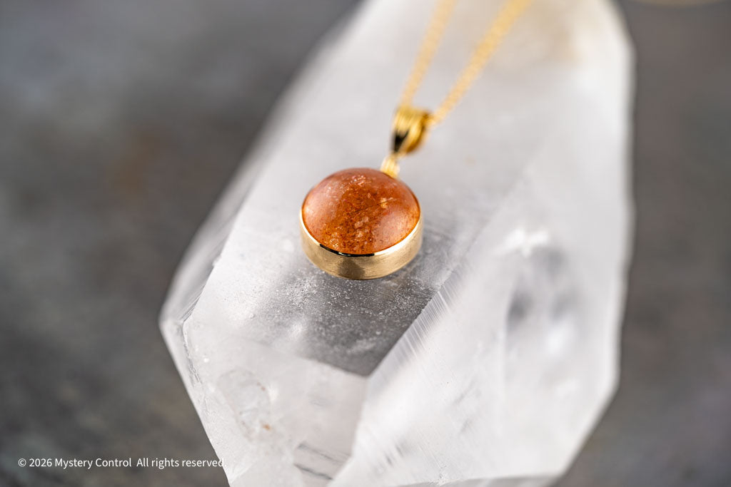 Sunny Day 12MM Sunstone Charm Necklace