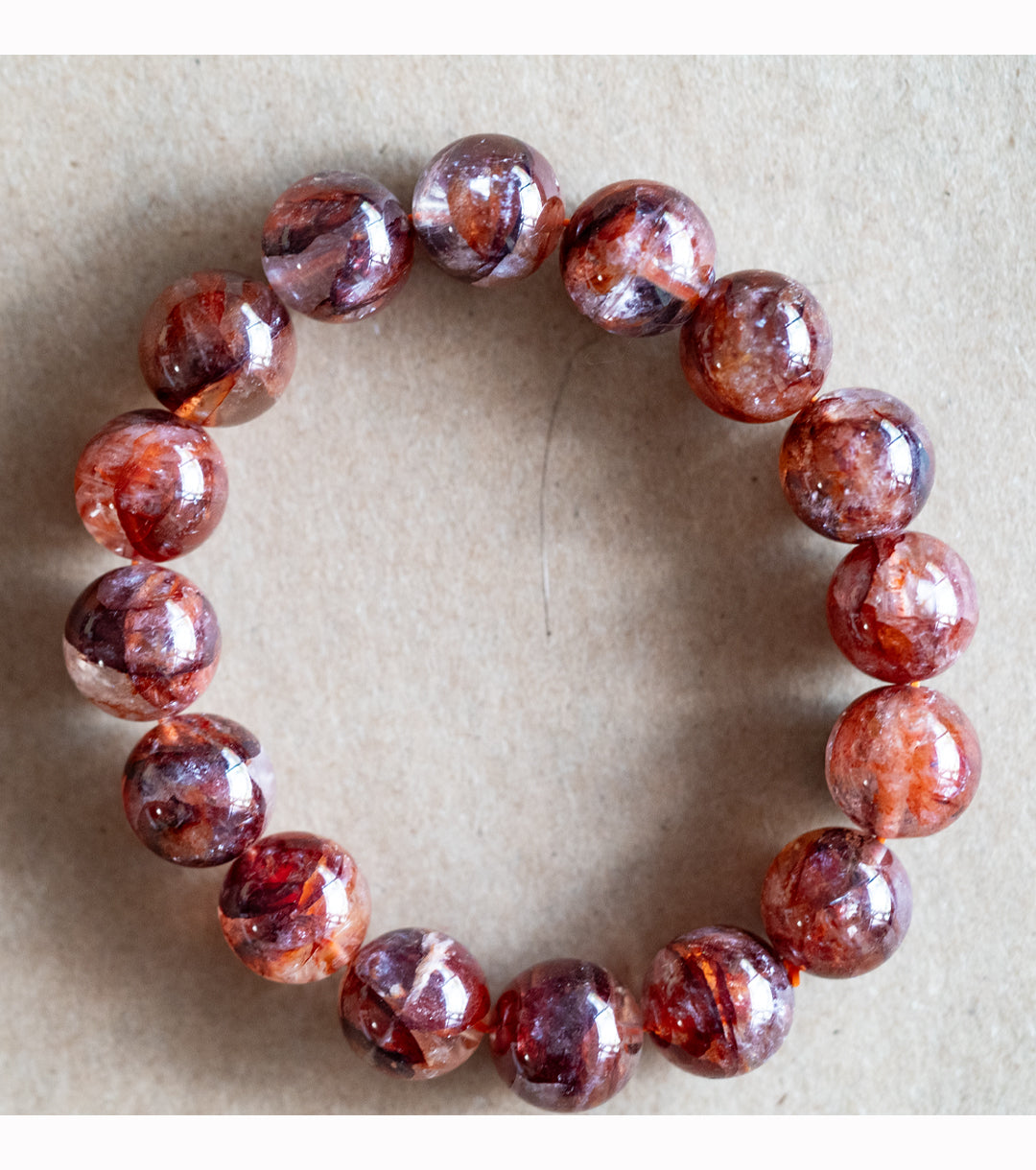 Vampire Quartz/ Red Fire Quartz Bracelet