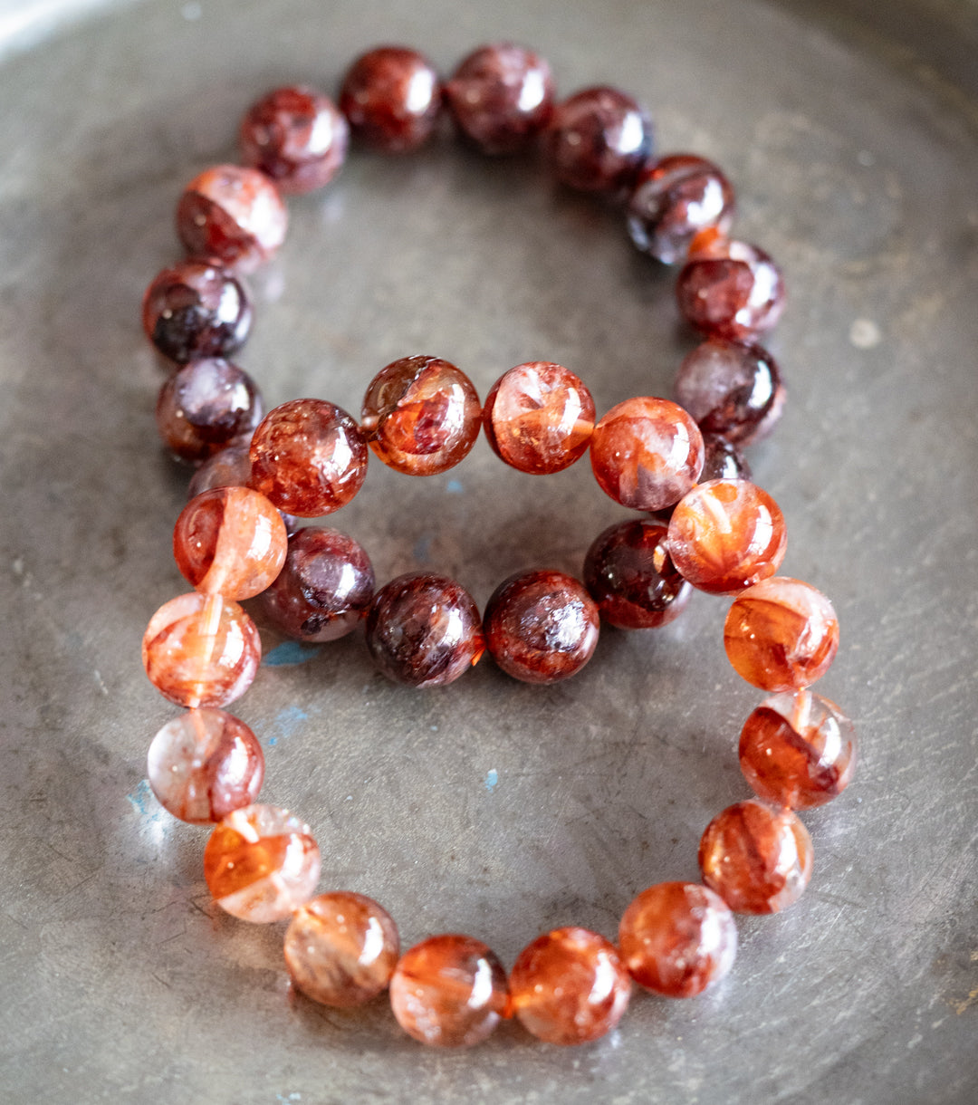 Vampire Quartz/ Red Fire Quartz Bracelet