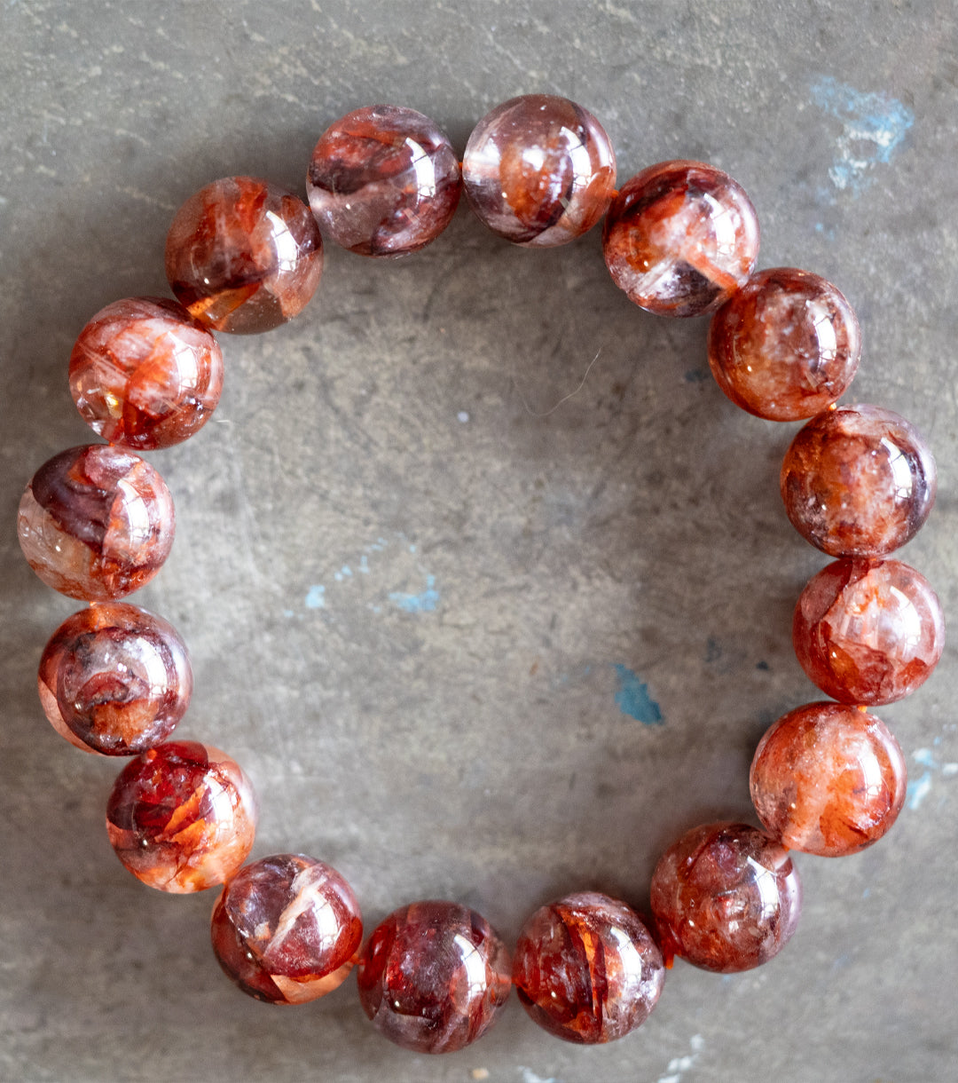 Vampire Quartz/ Red Fire Quartz Bracelet
