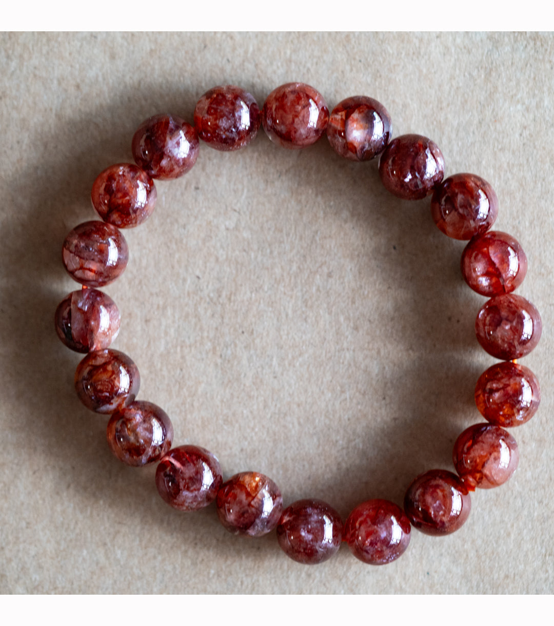 Vampire Quartz/ Red Fire Quartz Bracelet