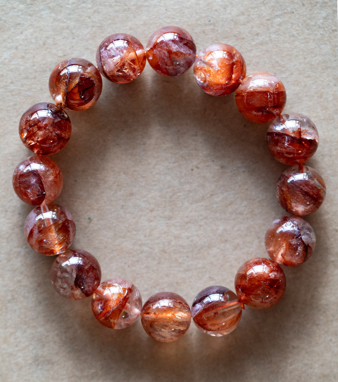 Vampire Quartz/ Red Fire Quartz Bracelet