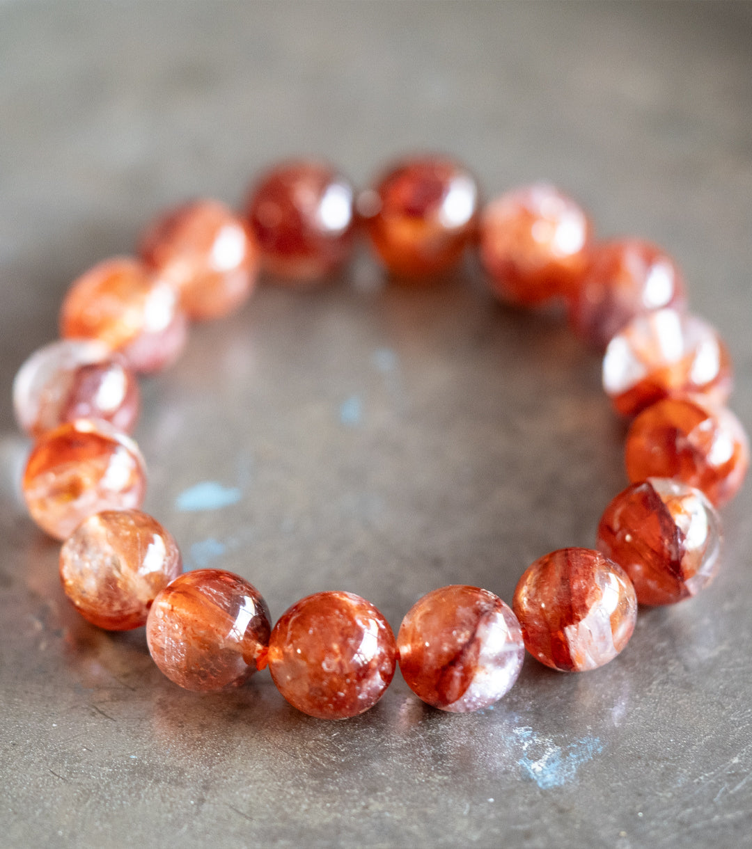 Vampire Quartz/ Red Fire Quartz Bracelet