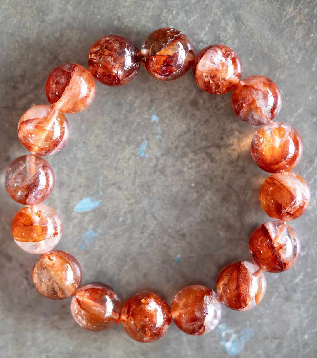 Vampire Quartz/ Red Fire Quartz Bracelet