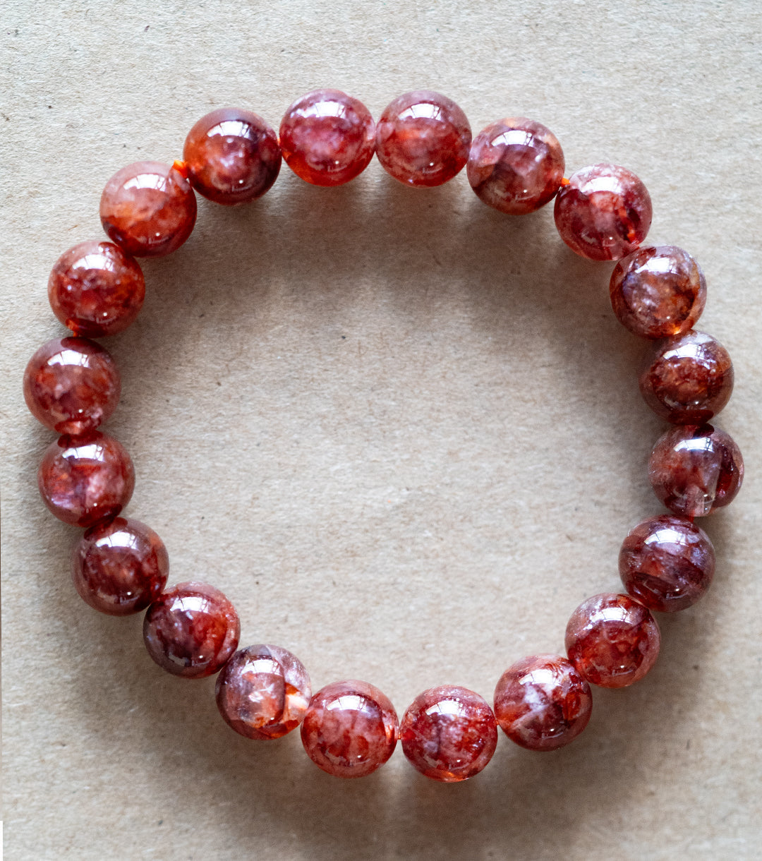 Vampire Quartz/ Red Fire Quartz Bracelet