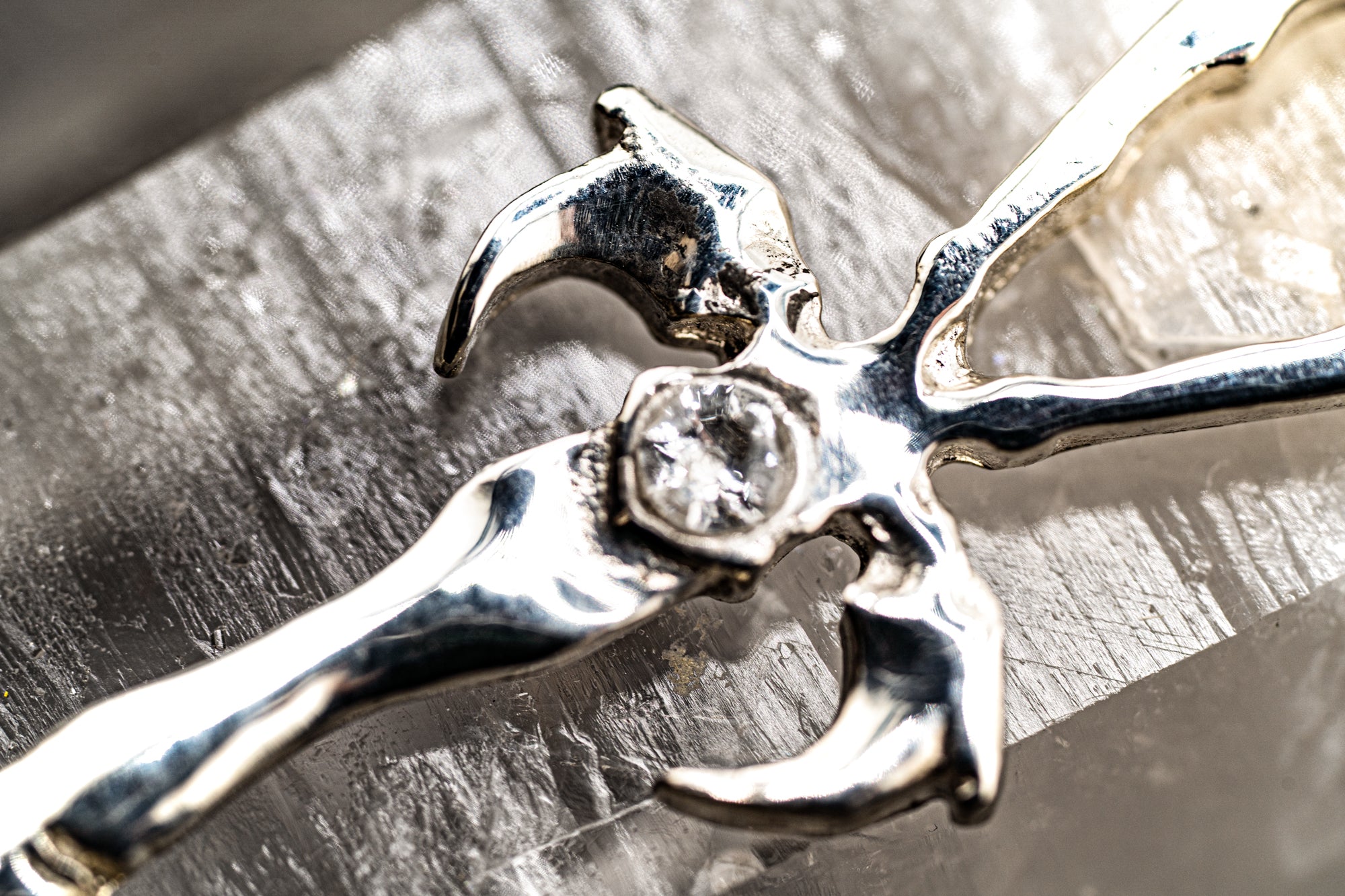 White Sapphire & 925 Silver Vampire Ankh - Mystery Control x Endless Night