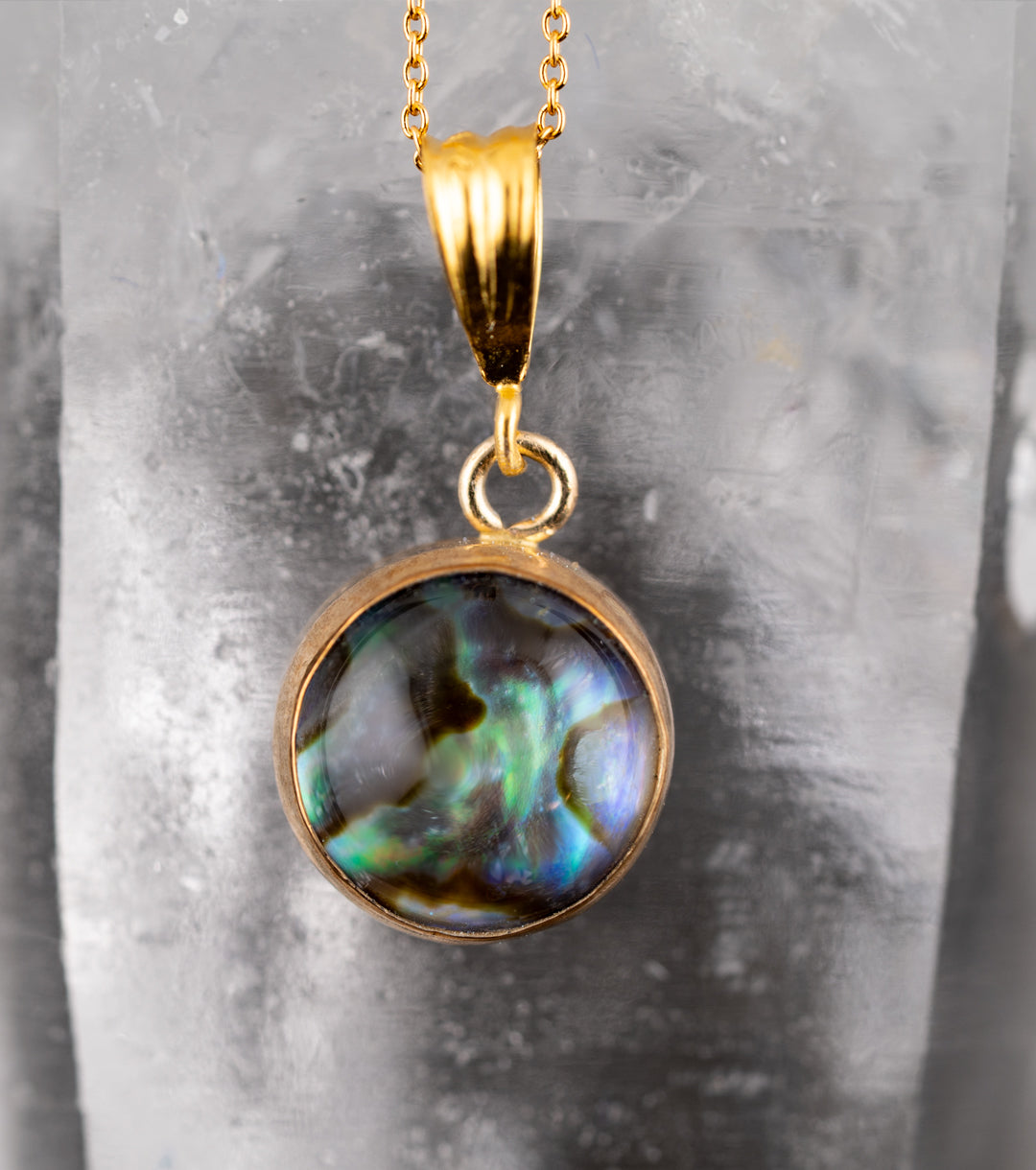 Abalone Charm Necklace in 14K Gold-Filled 925 Silver