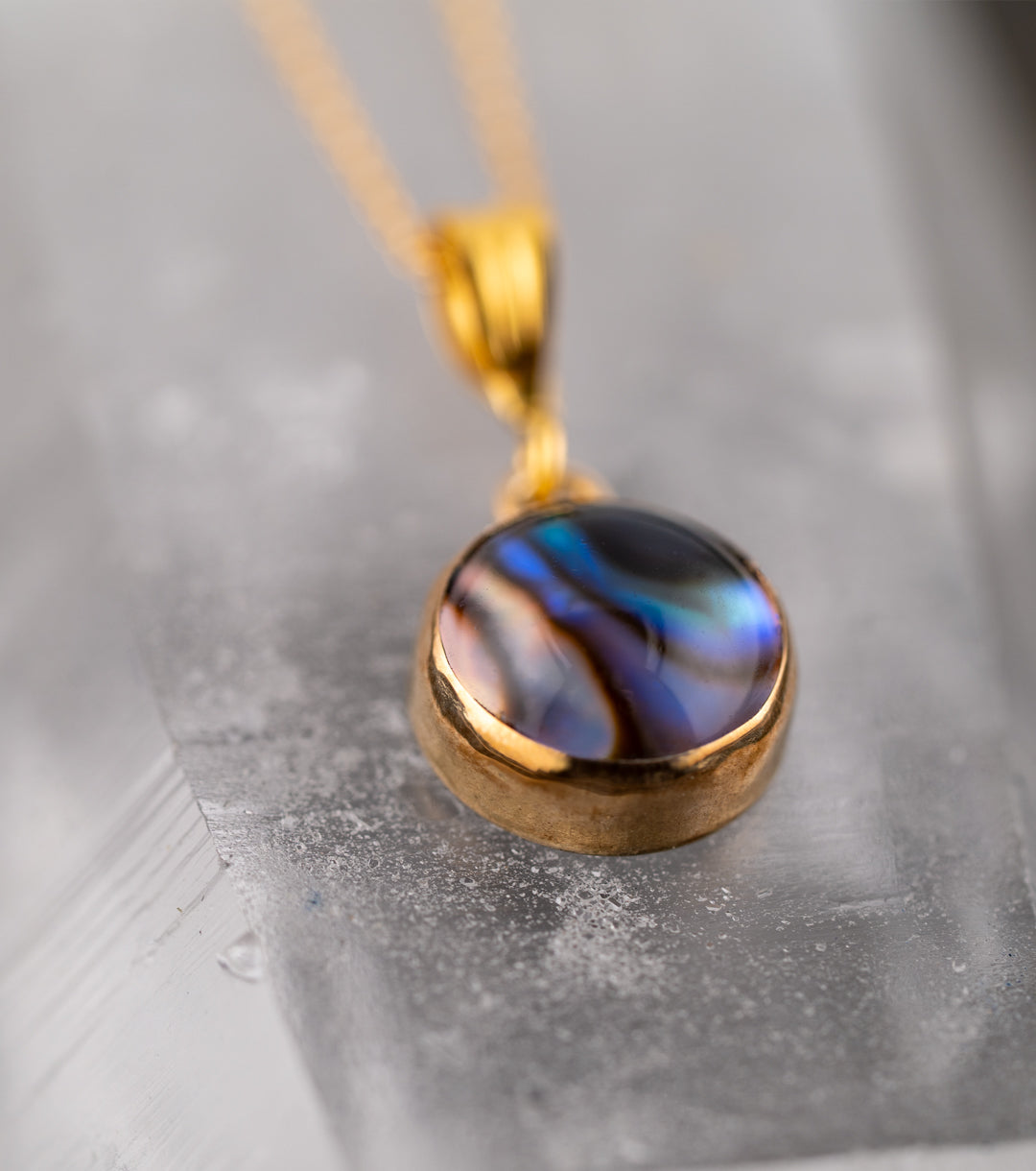 Abalone Charm Necklace in 14K Gold-Filled 925 Silver