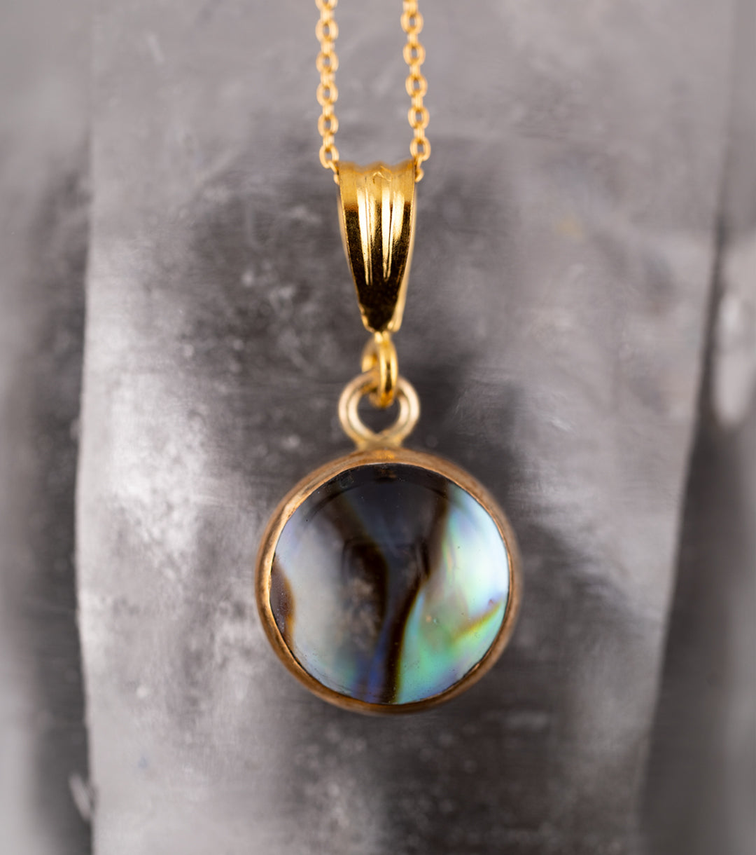 Abalone Charm Necklace in 14K Gold-Filled 925 Silver