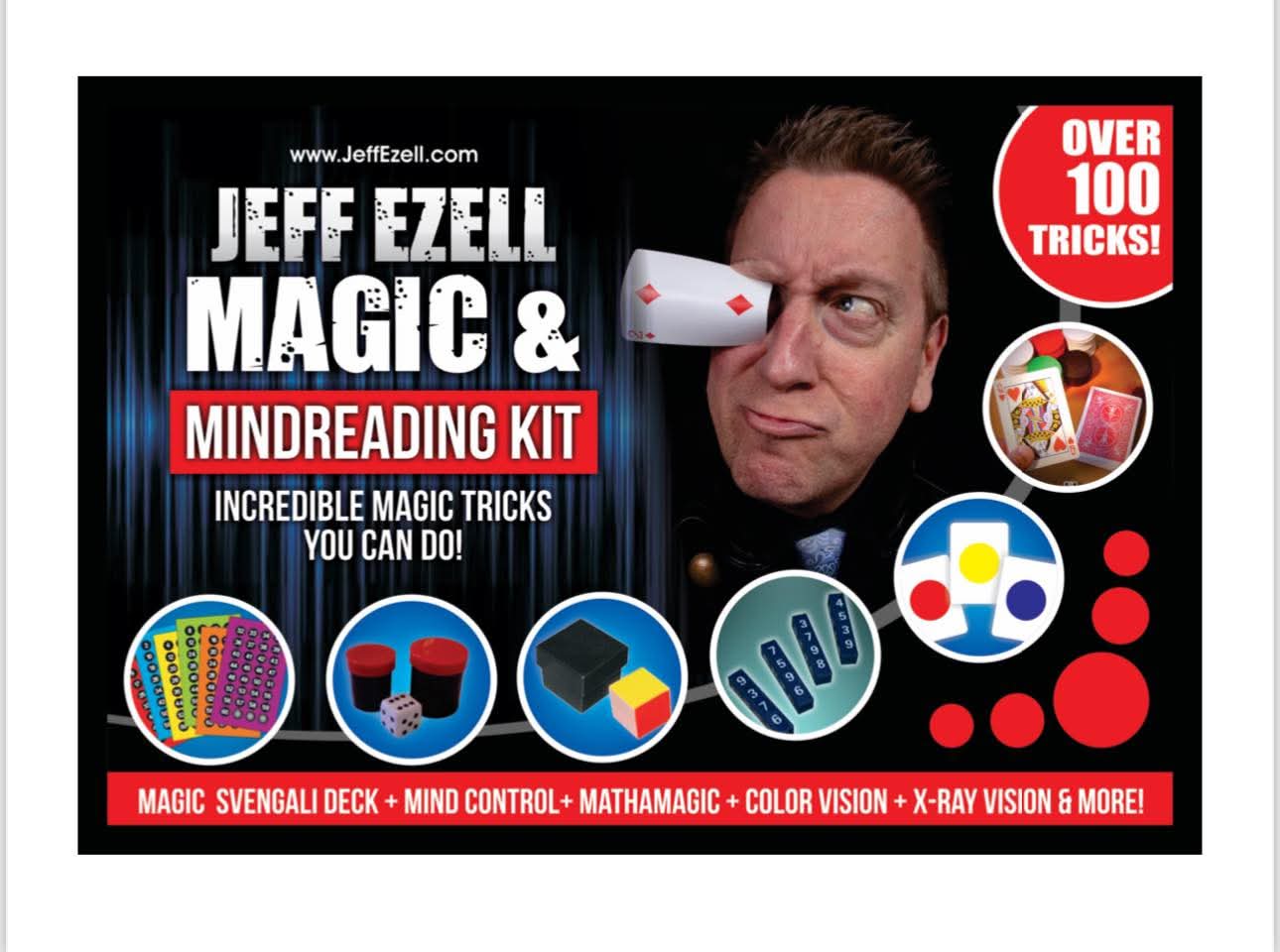 Jeff Ezell Magic & Mind Reading Kit: Incredible Magic Tricks You Can Do!