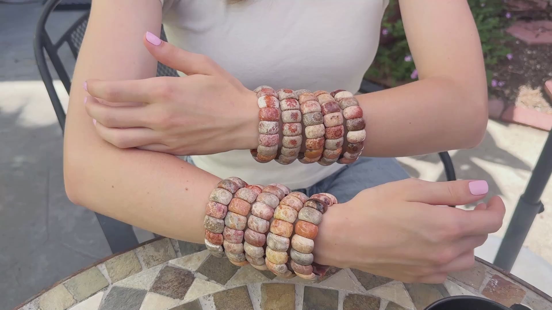 Moroccan Fossil Coral Bracelet
