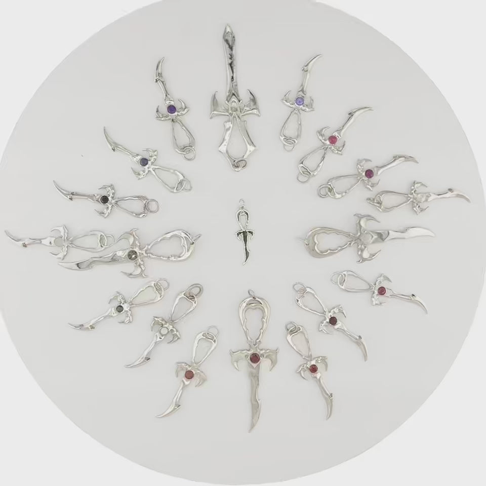 Black Onyx & 925 Silver Vampire Ankh - Mystery Control x Endless Night