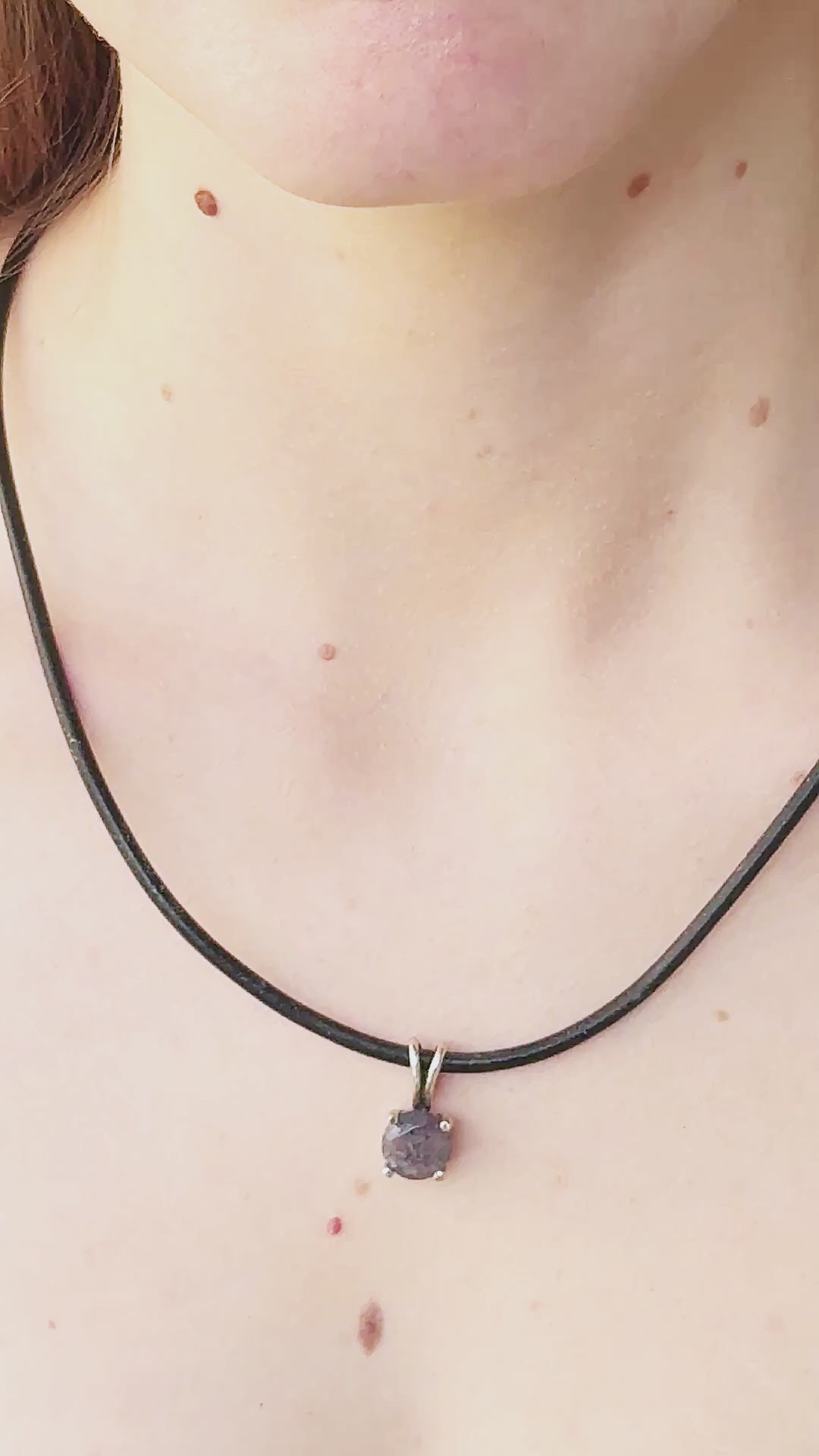 "The Seer's Stone" Bloodshot Iolite Necklace
