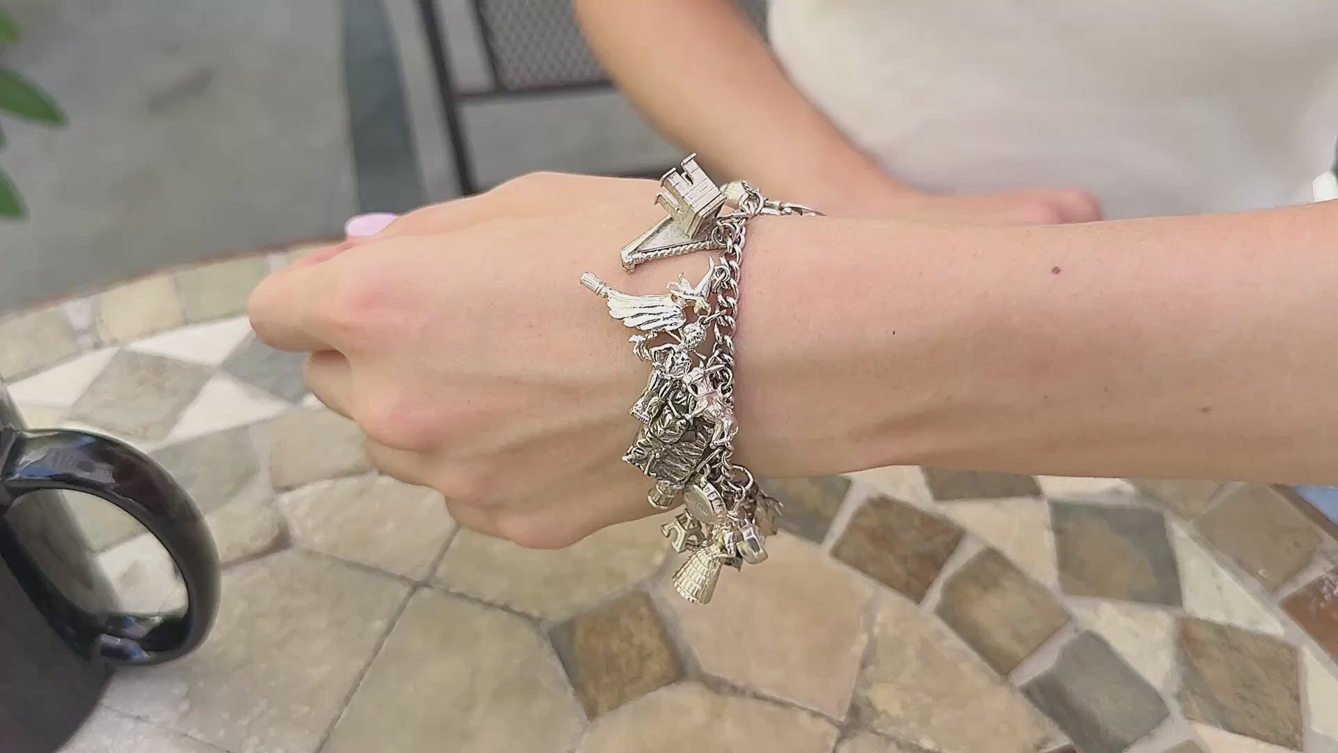 English Girl's 1960s Grand Tour Charm Bracelet