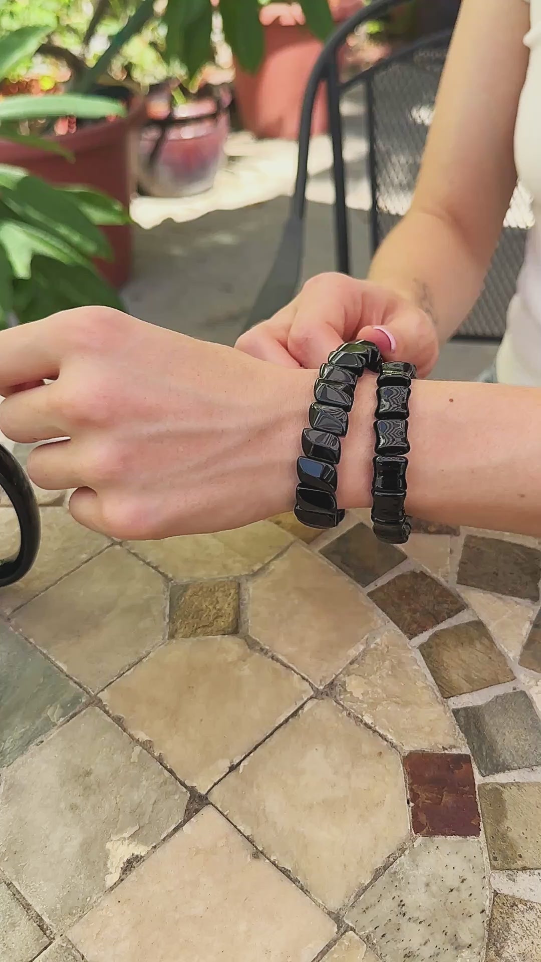 Black Obsidian Bangle Bracelet