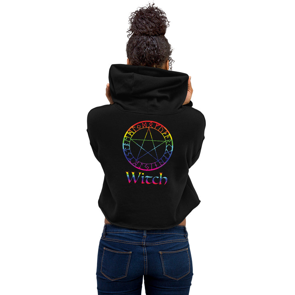 Spellcaster by Patti Negri Women's Crop Hoodie - Witch Pride