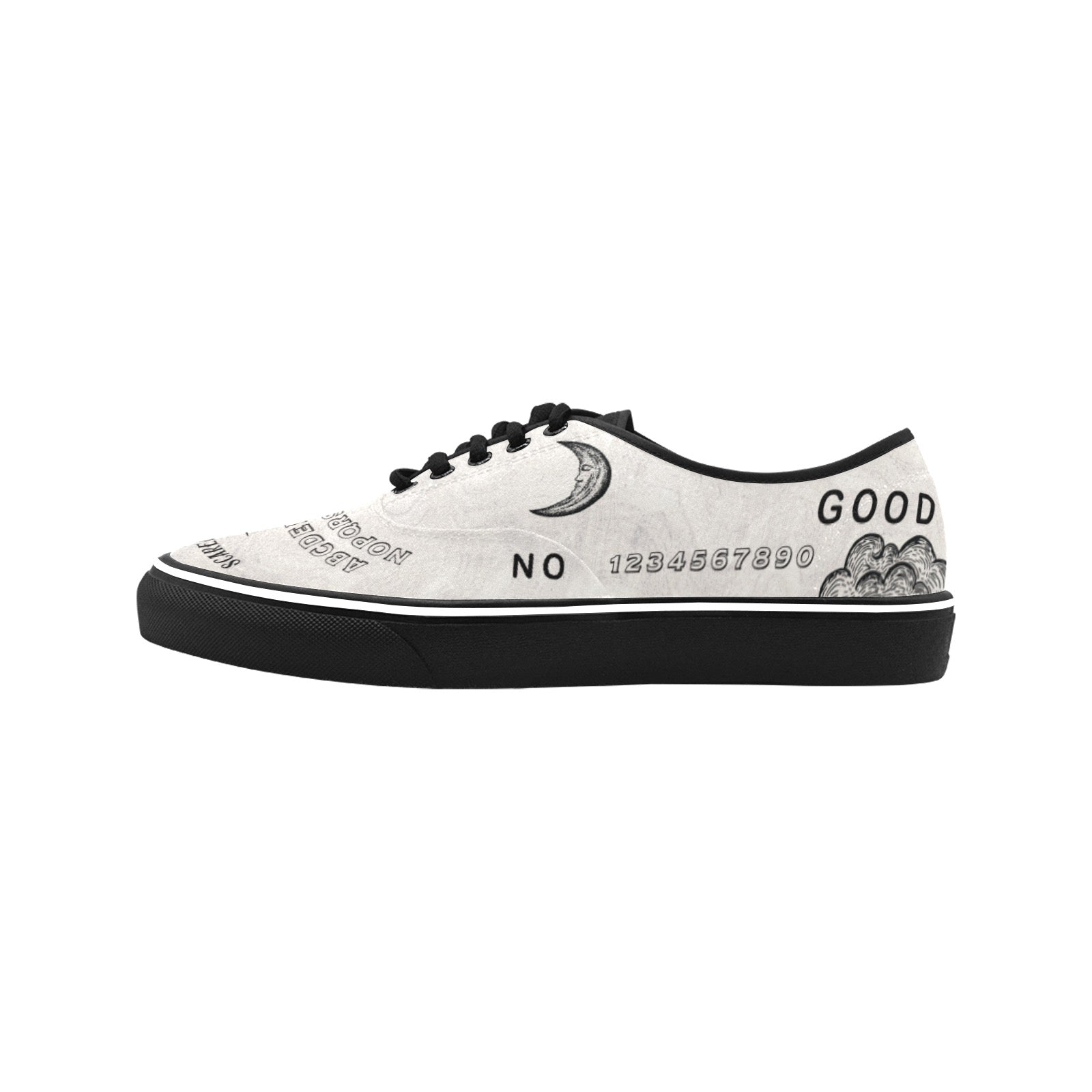 Scared & Alone Women's Spirit Board Canvas Low Top Sneakers - Birch & Black