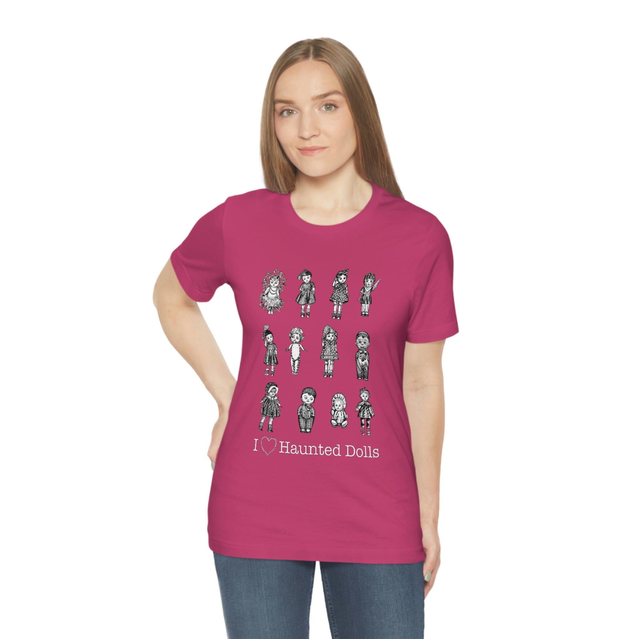 Scared & Alone Haunted Doll Unisex Jersey Short Sleeve Tee