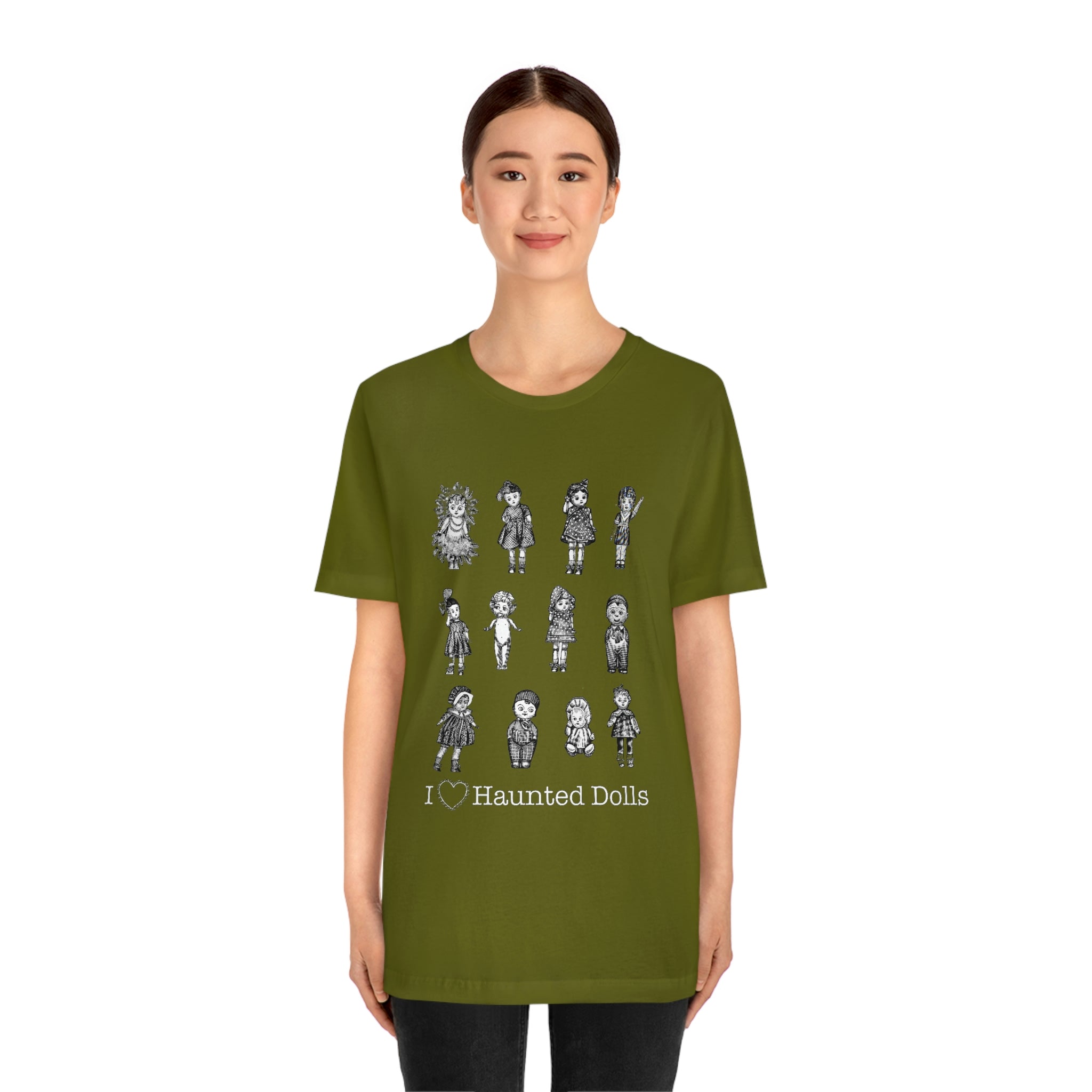 Scared & Alone Haunted Doll Unisex Jersey Short Sleeve Tee