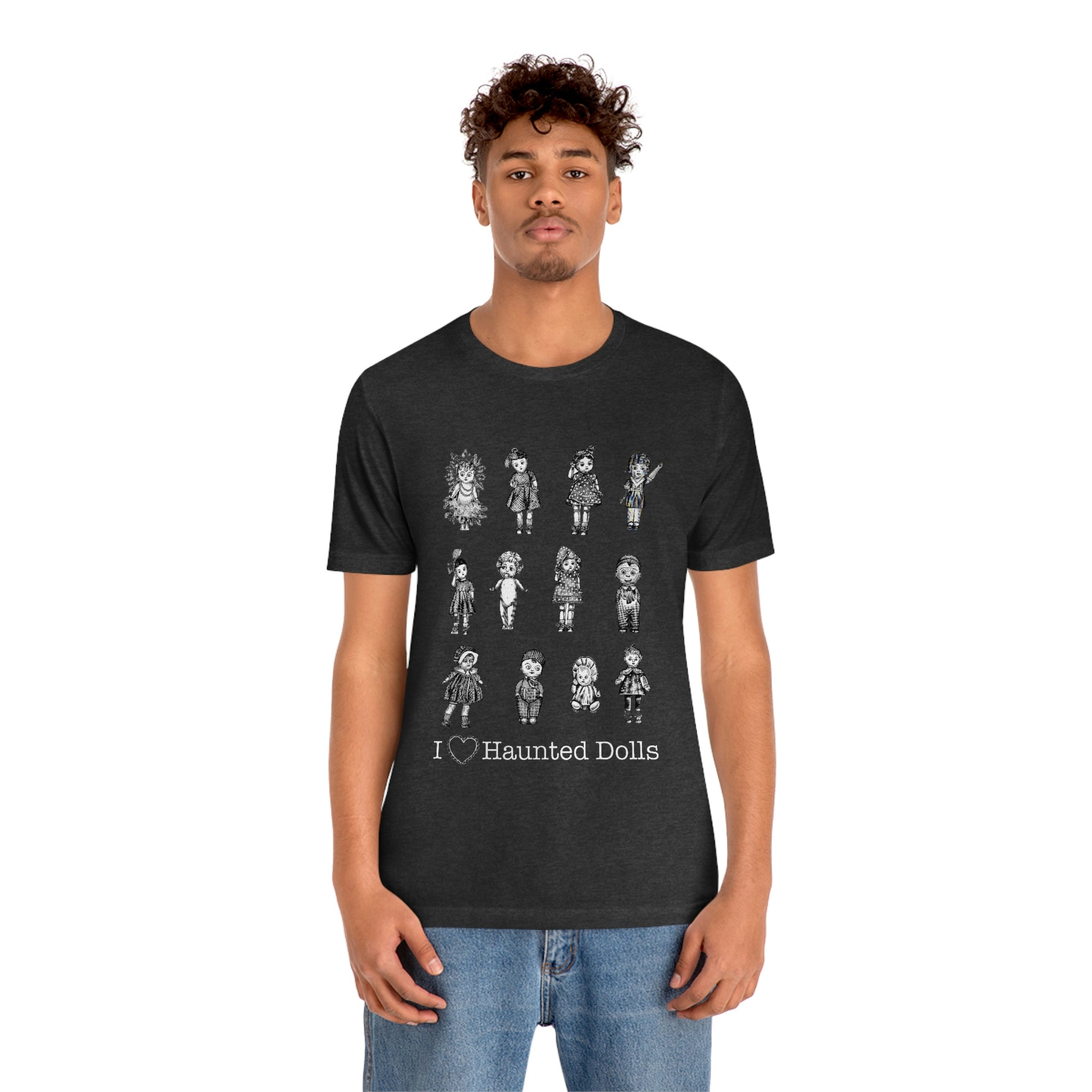 Scared & Alone Haunted Doll Unisex Jersey Short Sleeve Tee