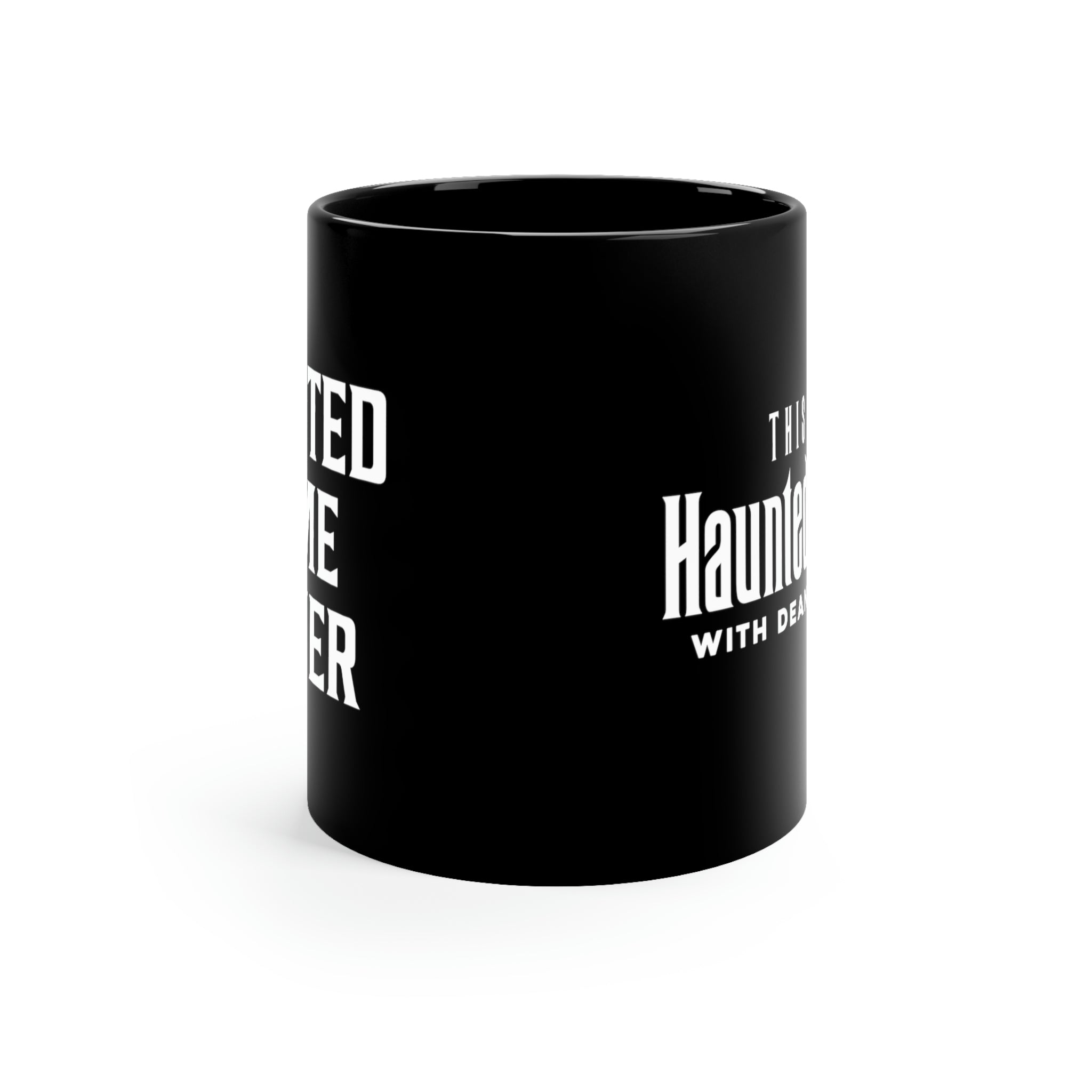 This Old Haunted House Black Coffee Mug, 11oz