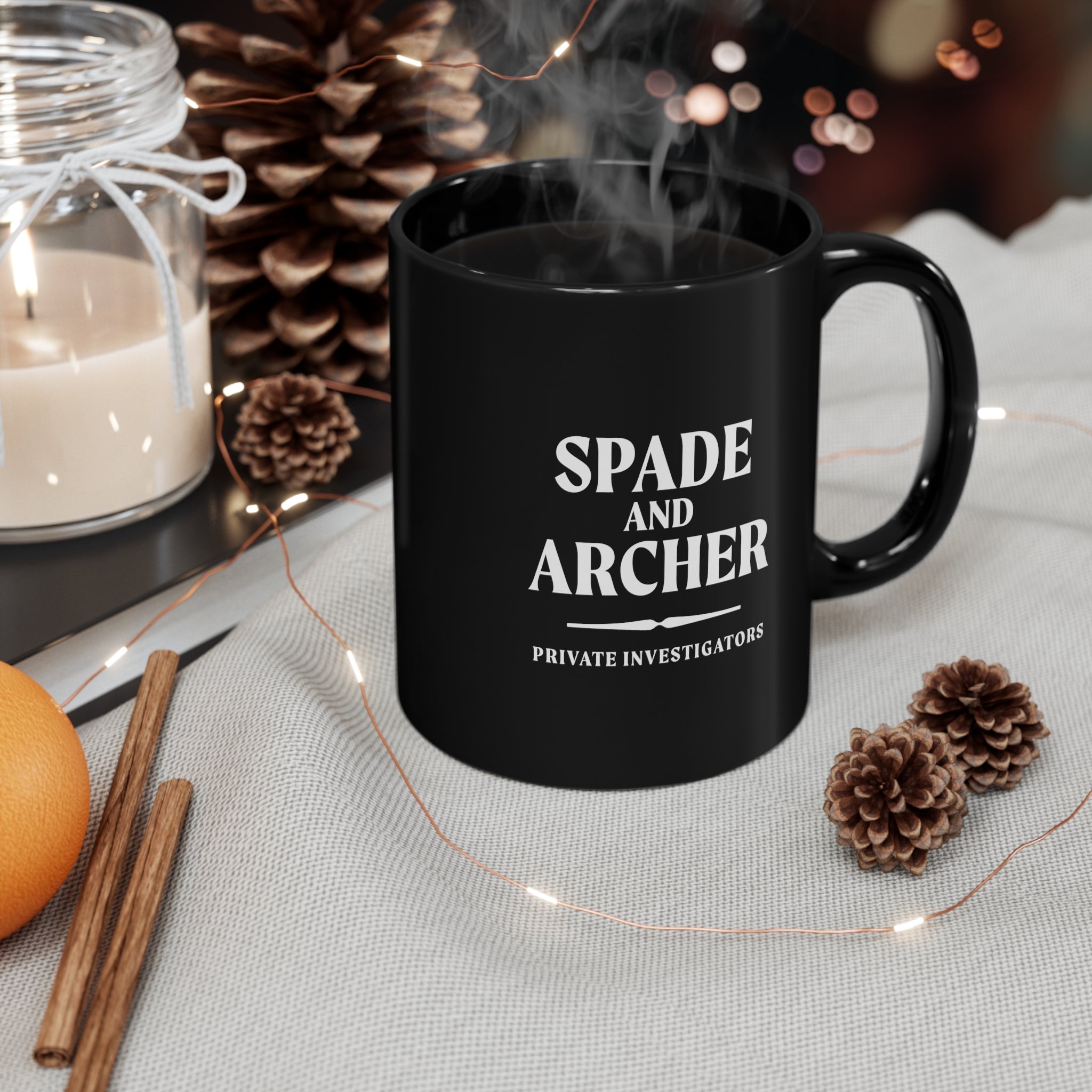 Spade And Archer Private Investigator 11oz Black Mug