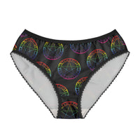 Patti's Power Panties Women's Bikini Briefs - "Witch - Rainbow in the Dark" (product front view)