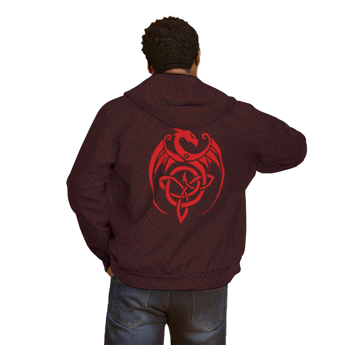 Spellcaster by Patti Negri "Dragon Power" Unisex Zip Hoodie w/ Black Lining