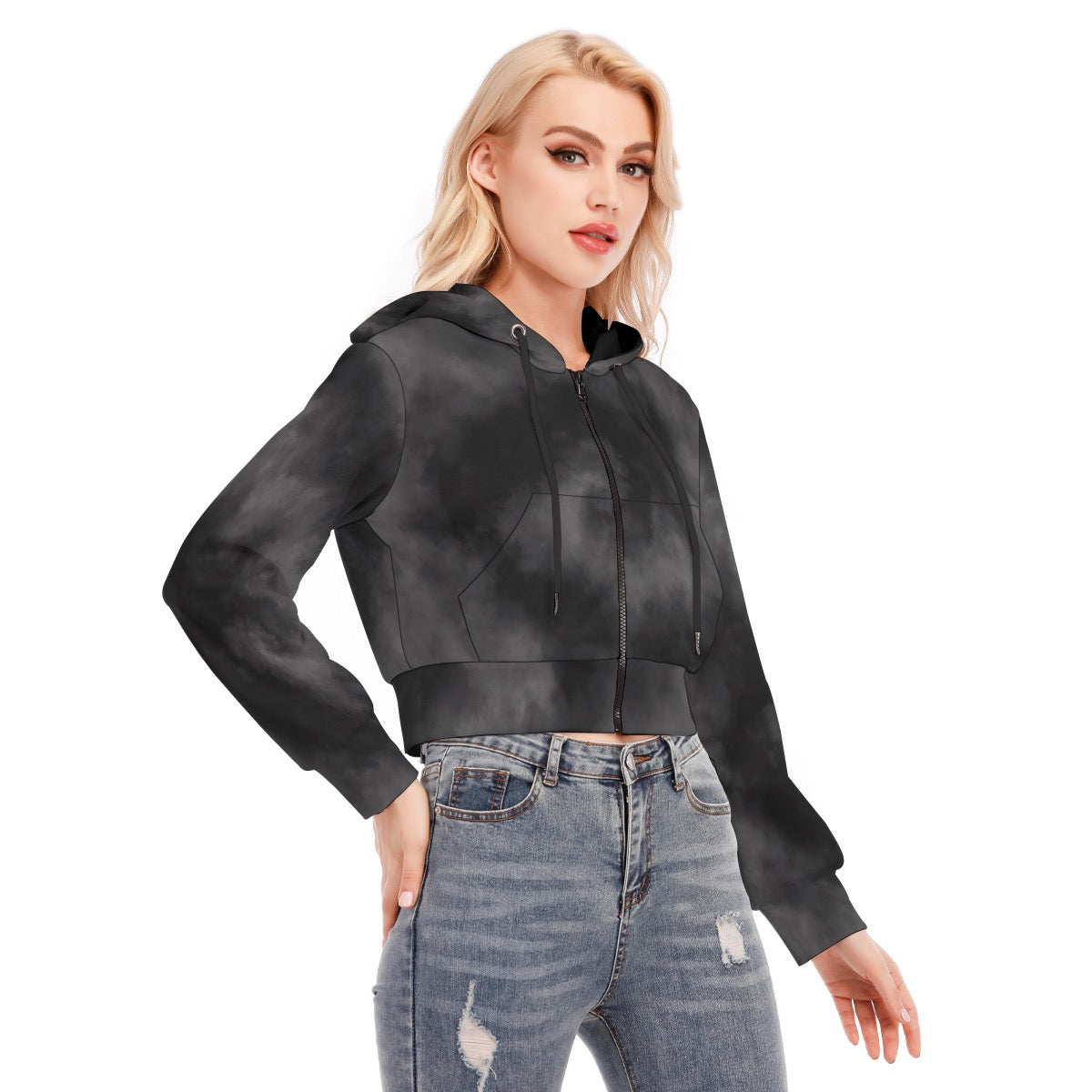 Spellcaster by Patti Negri Hurricane Protection Women's Crop Zip Hoodie