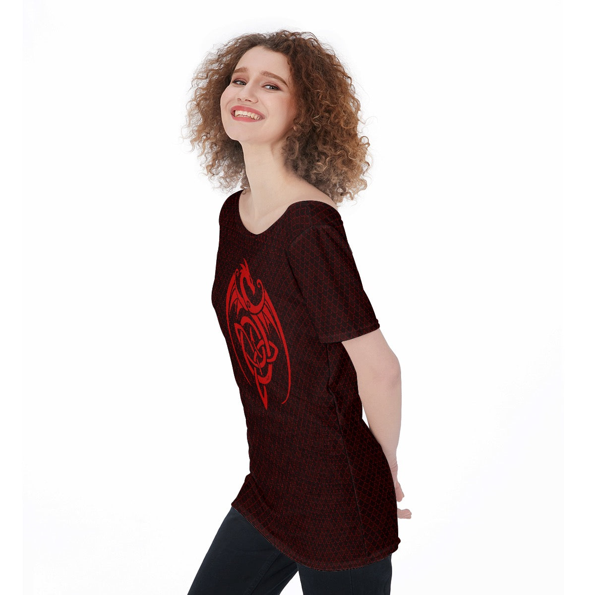 Spellcaster by Patti Negri Women's Relaxed Off-the-Shoulder T-Shirt