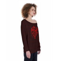Spellcaster by Patti Negri Dragon Women's Relaxed Fit Off-the-Shoulder Sweatshirt