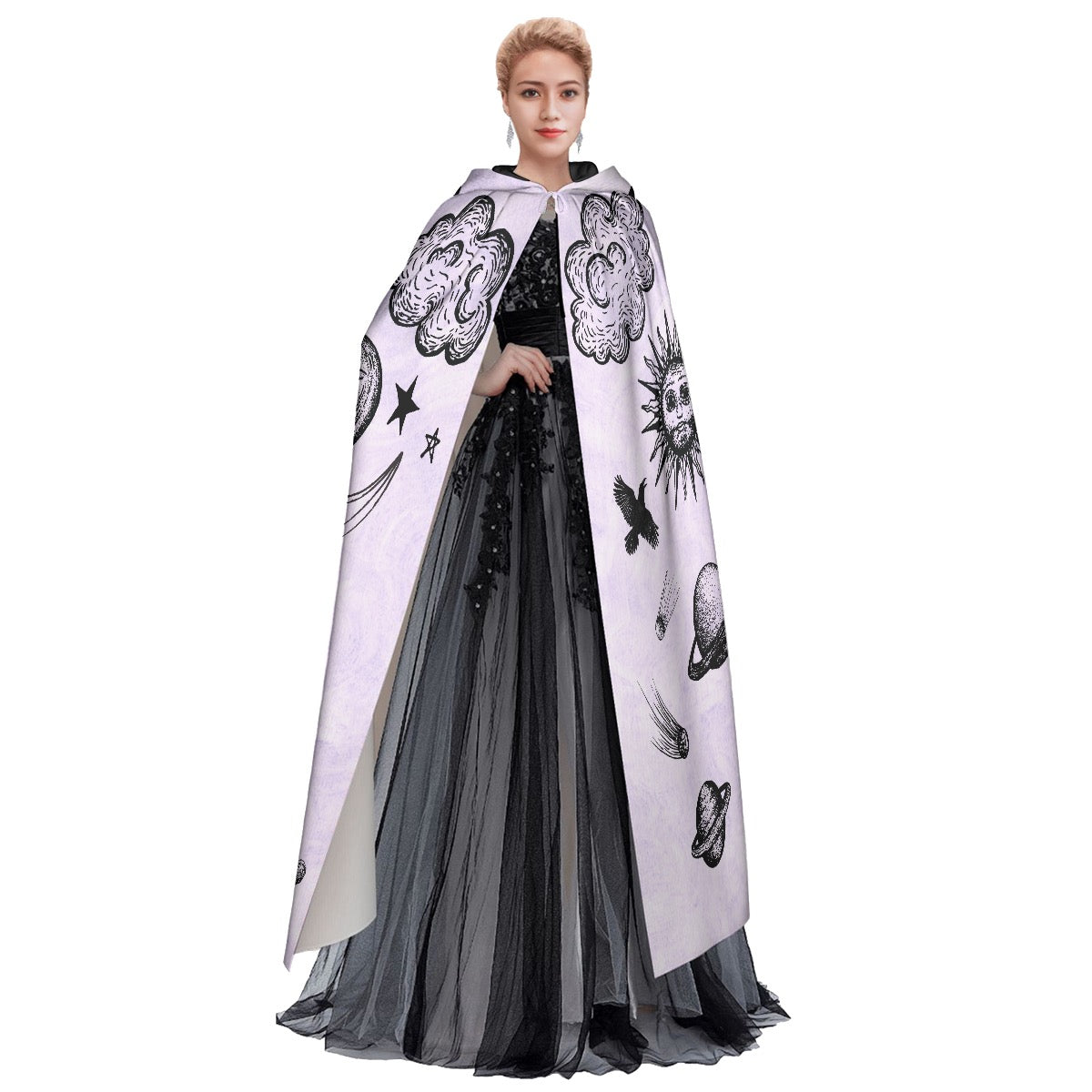 Scared & Alone Spirit Board Queen's Long Hooded Cloak