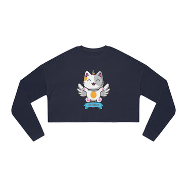 Spirit Cuties "Cat Alicorn" Women's Cropped Sweatshirt