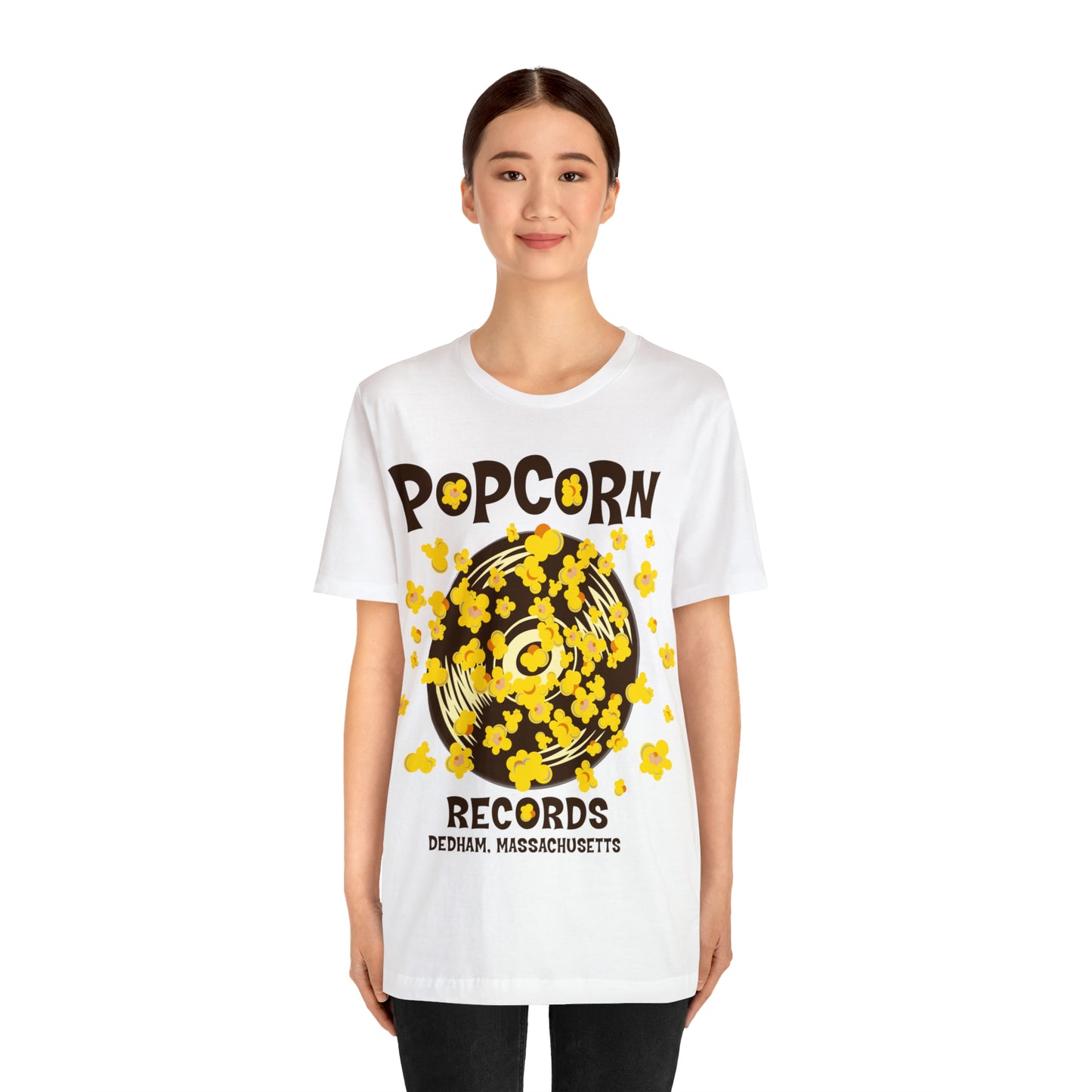Popcorn Records Unisex Jersey Short Sleeve Tee