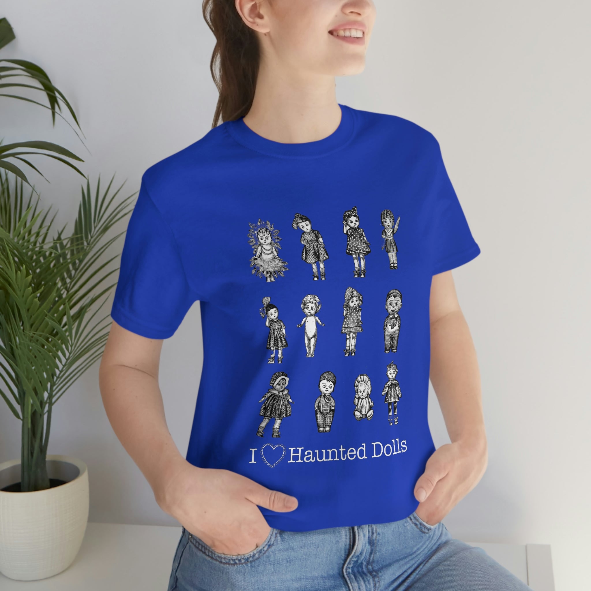 Scared & Alone Haunted Doll Unisex Jersey Short Sleeve Tee