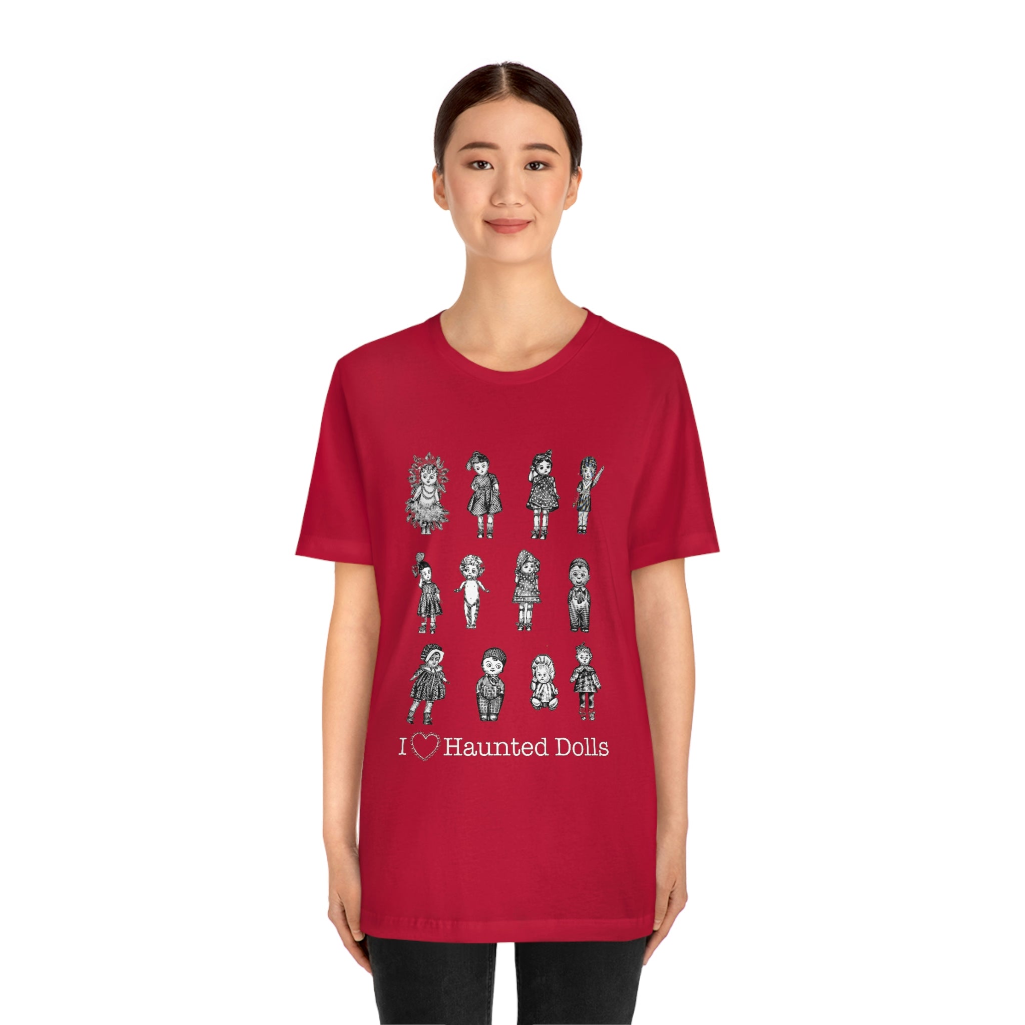 Scared & Alone Haunted Doll Unisex Jersey Short Sleeve Tee