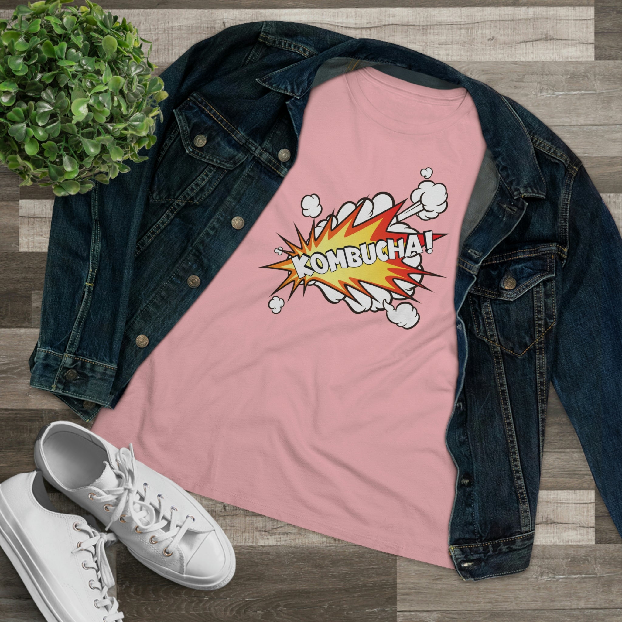 Foodie Pharmacology "Kombucha!" Women's Relaxed Fit Premium Tee