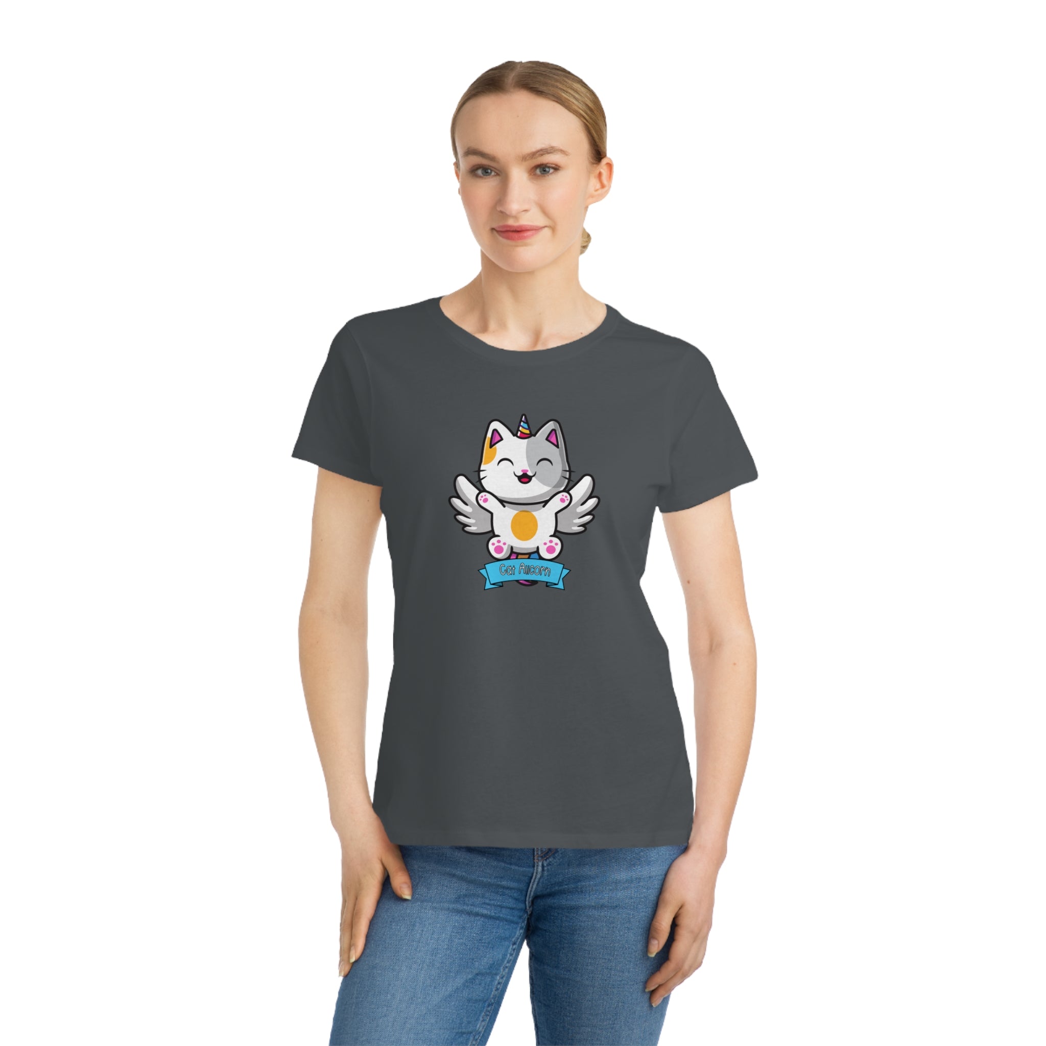 Spirit Cuties "Cat Alicorn" Organic Women's T-Shirt