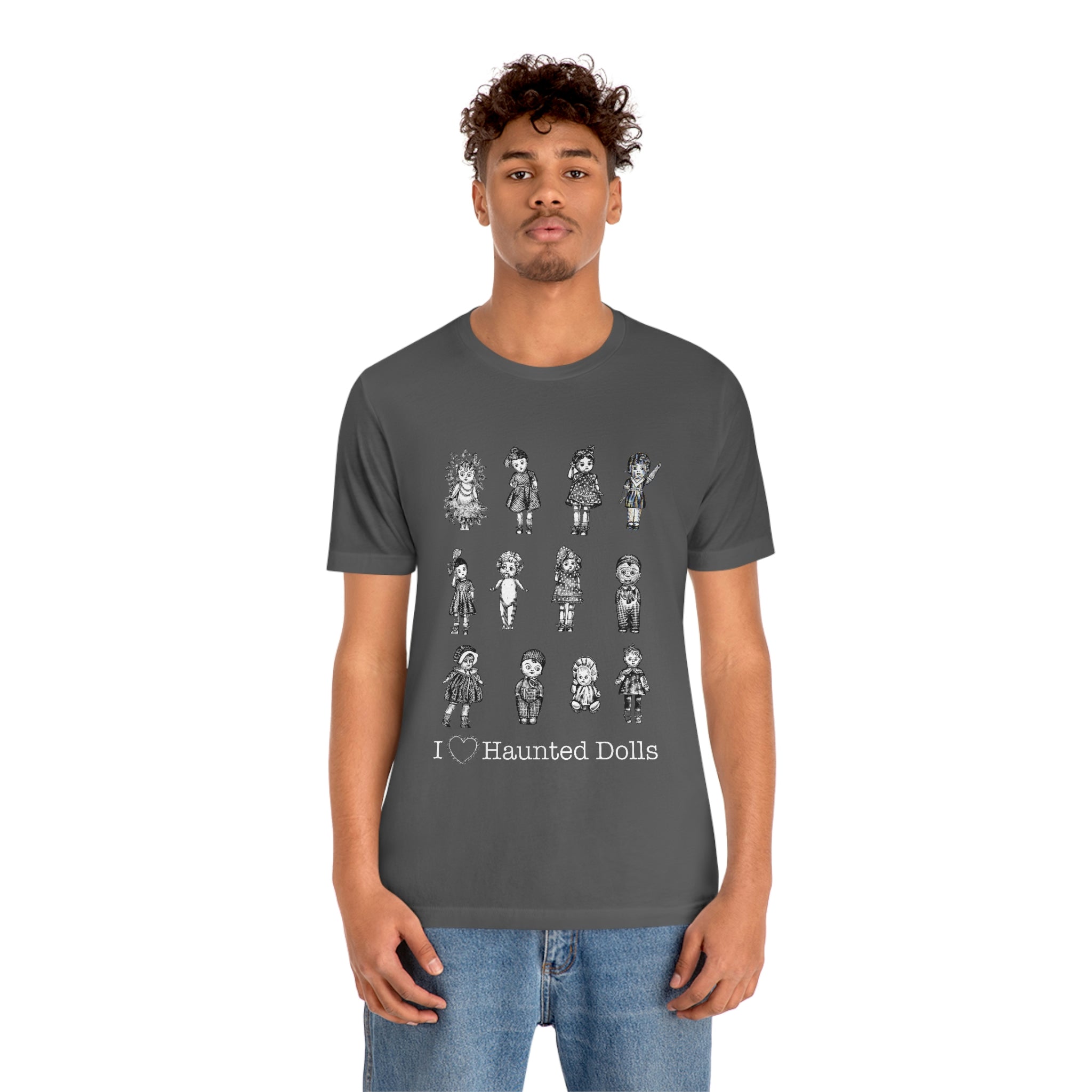 Scared & Alone Haunted Doll Unisex Jersey Short Sleeve Tee