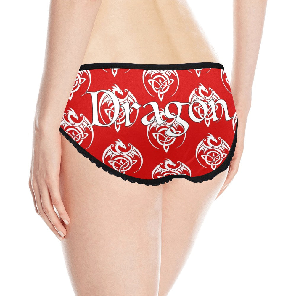 Patti's Power Panties Women Mid-rise Briefs - "Dragon"