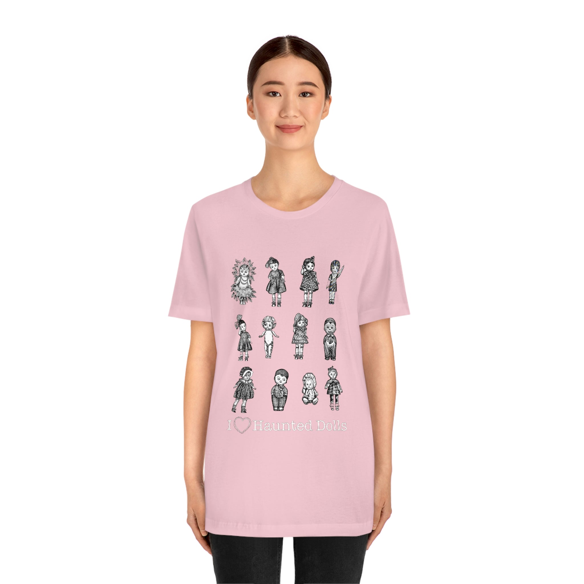 Scared & Alone Haunted Doll Unisex Jersey Short Sleeve Tee