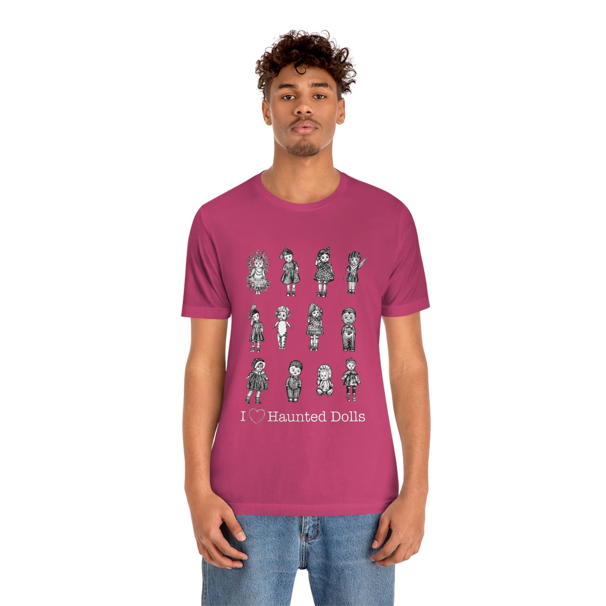 Scared & Alone Haunted Doll Unisex Jersey Short Sleeve Tee