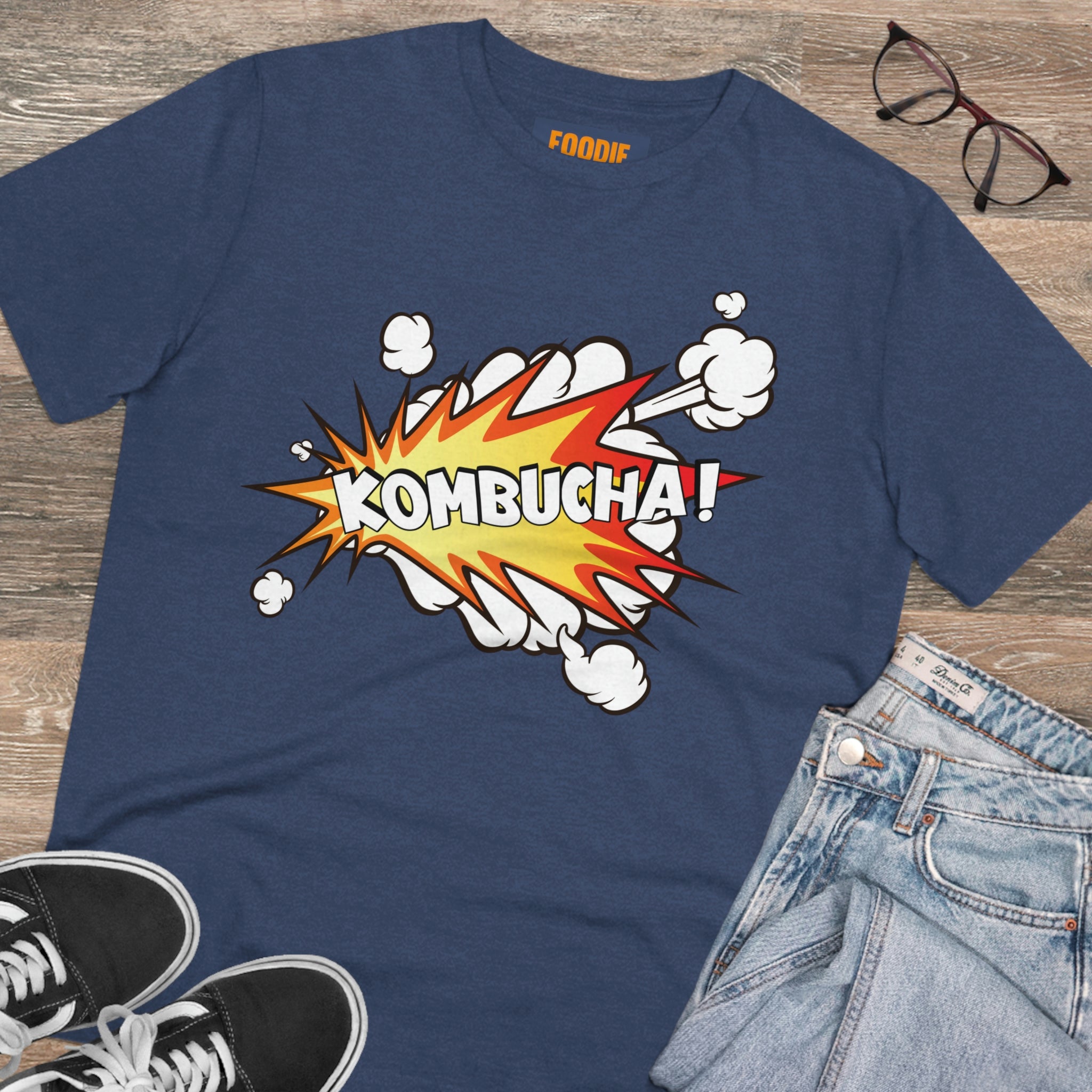 Foodie Pharmacology "Kombucha!" Organic Unisex T-shirt