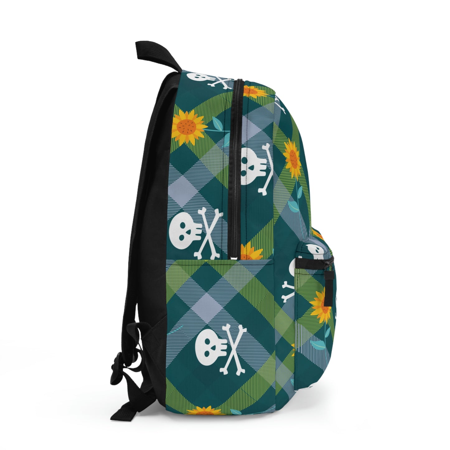 Pirates & Sunflowers Plaid Backpack