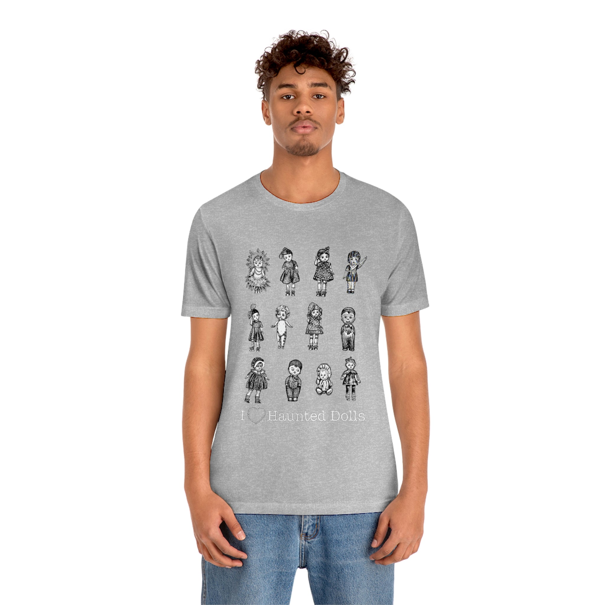 Scared & Alone Haunted Doll Unisex Jersey Short Sleeve Tee