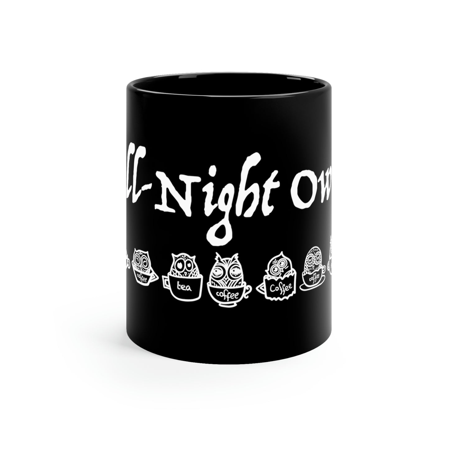 All-Night Owls 11oz Black Mug