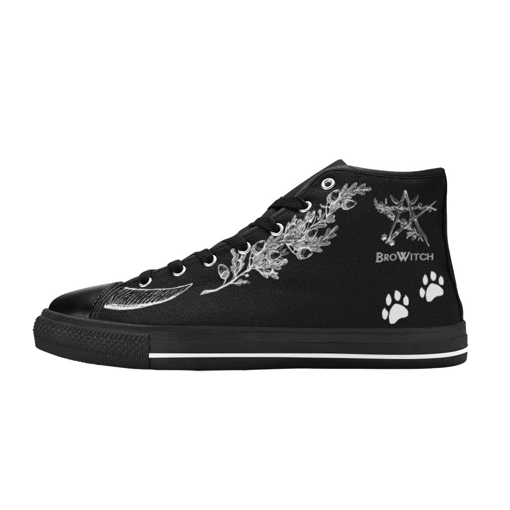 BroWitch Horned God Hi-Top Men's Canvas Shoes